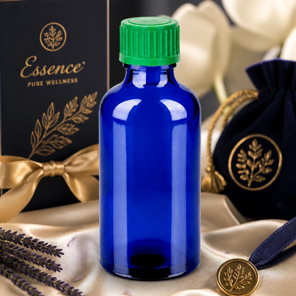 50ml tippapullo 0.8mm vihreä vakiokorkki BlueLine UT18/50 BlueLine UT18/50 Laadukas 50ml lasipullo koboltin sinisellä ja vihreällä kierrekorkilla kosmetiikkaa varten.