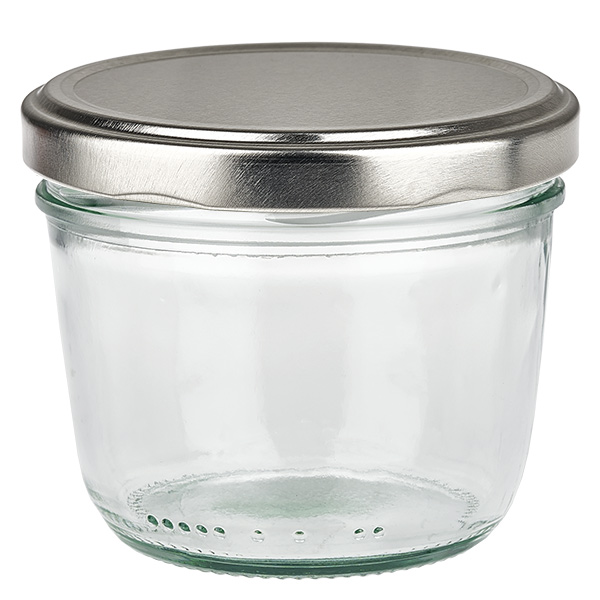 230 ml:n juomalasit, joissa on BasicSeal-kansi hopea UNiTWIST.