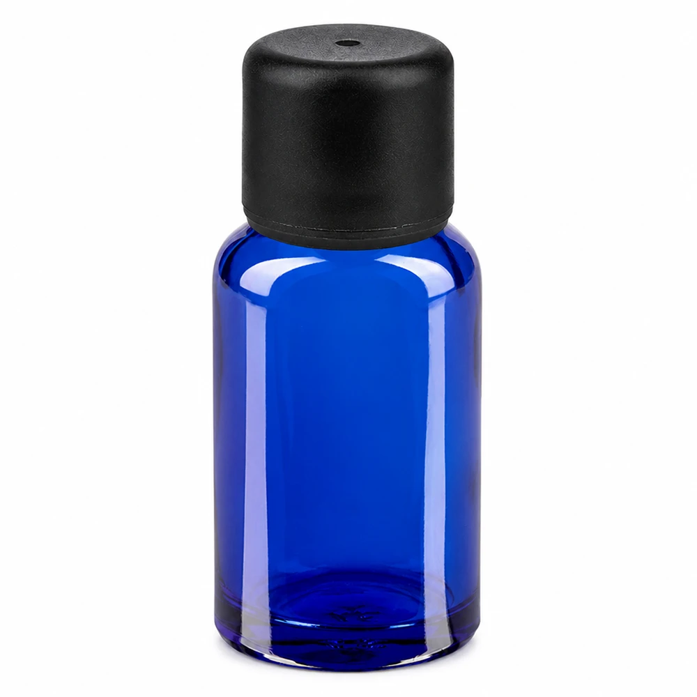 10ml pullo 6mm kierrekorkki musta standardi BlueLine UT18/10 BlueLine UT18/10