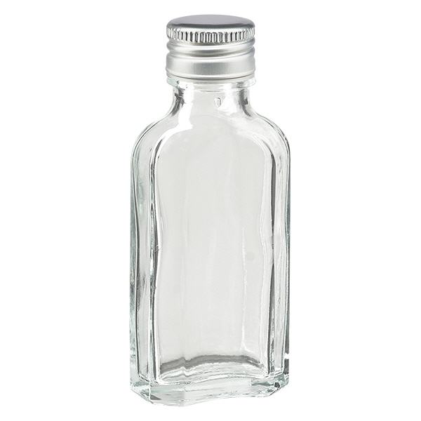 50 ml Meplat kirkas, alumiinikorkki hopea PP22