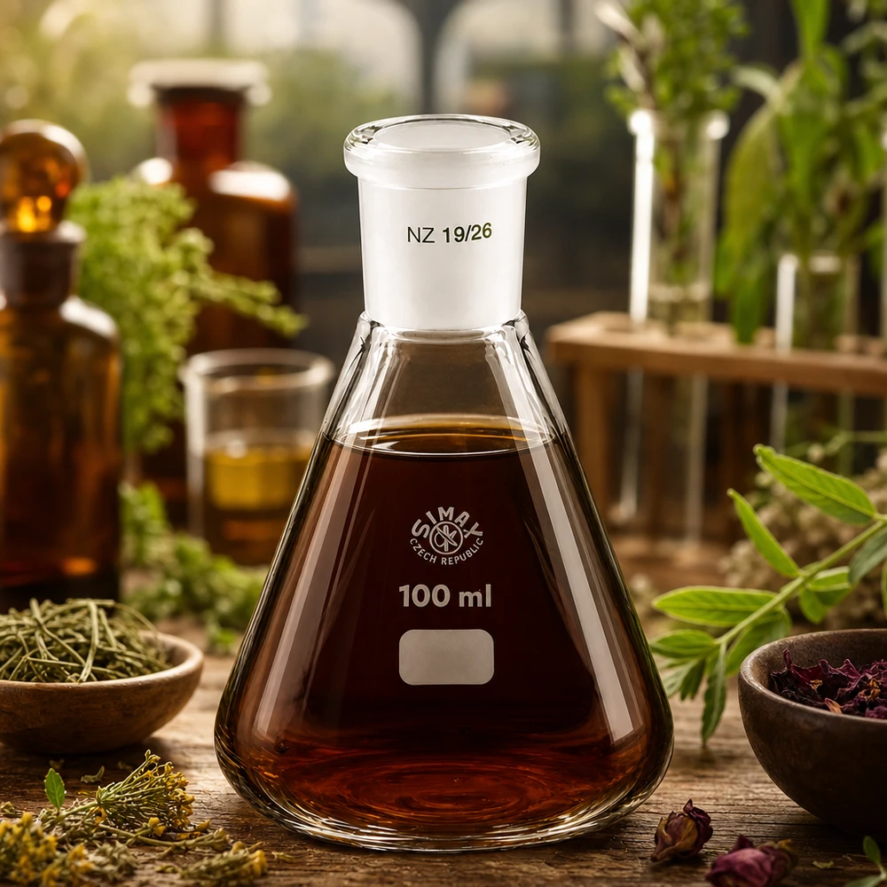 Erlenmeyer-pullo 100ml, jossa on vakiohiottu liitos (19/26).