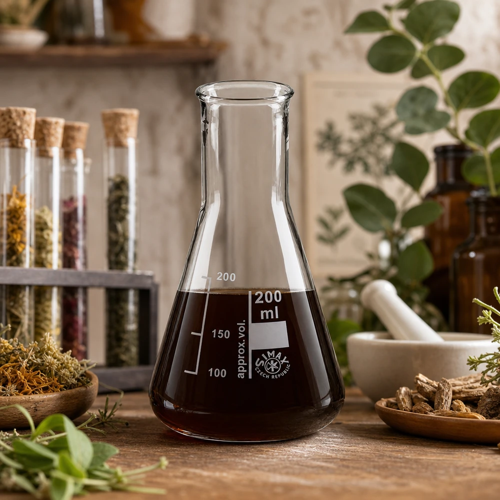 Erlenmeyer-pullo 200ml kapeakaulainen