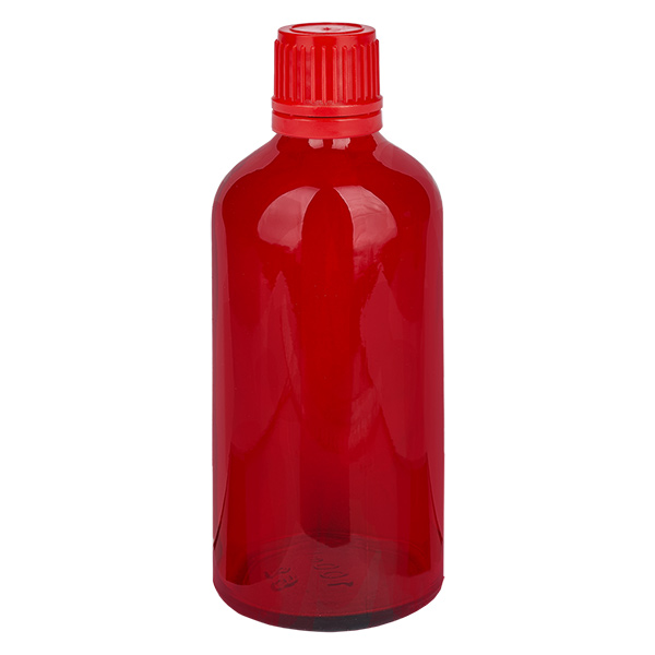 100ml pullo 11mm kierrekorkki punainen väärentämisen estävä korkki RedLine UT18/100 100ml pullo 11mm kierrekorkki punainen väärentämisen estävä korkki RedLine UT18/100