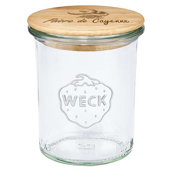 Puupäällyste "Poivre de Cayenne" avec WECK verre à pied