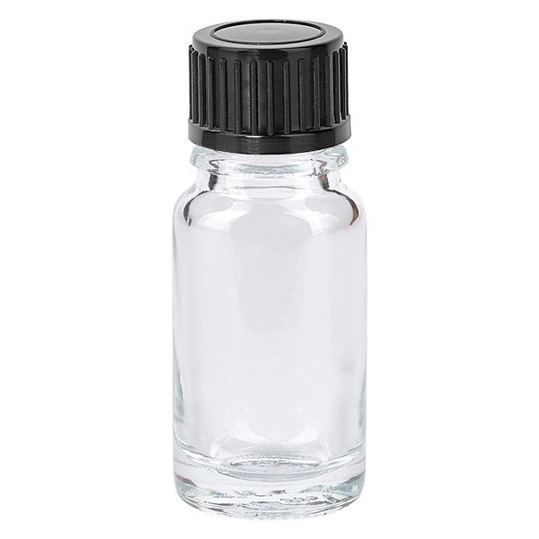 10ml pullo 11mm ruuvikorkki musta Standard ClearLine UT18/10 Standard ClearLine UT18/10