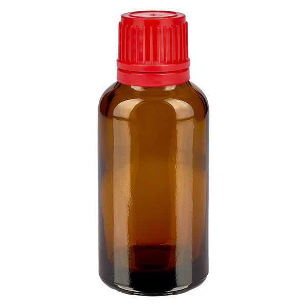 30ml pullo 11mm ruuvikorkki punainen väärentämistä estävä sulkeminen BrownLine UT18/30