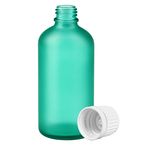 100ml pullo 11mm kierrekorkki valkoinen väärentämisen estävä korkki GreenLine UT18/100 100ml pullo 11mm kierrekorkki valkoinen väärentämisen estävä korkki GreenLine UT18/100