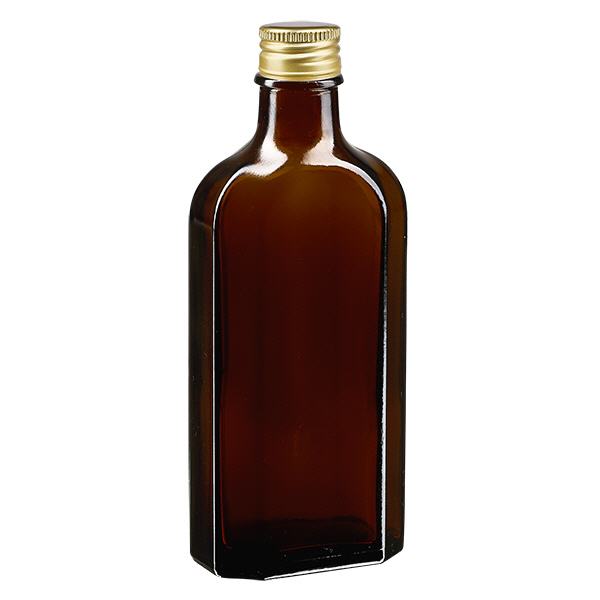 150 ml Meplat ruskea, kultainen alumiinikorkki PP22