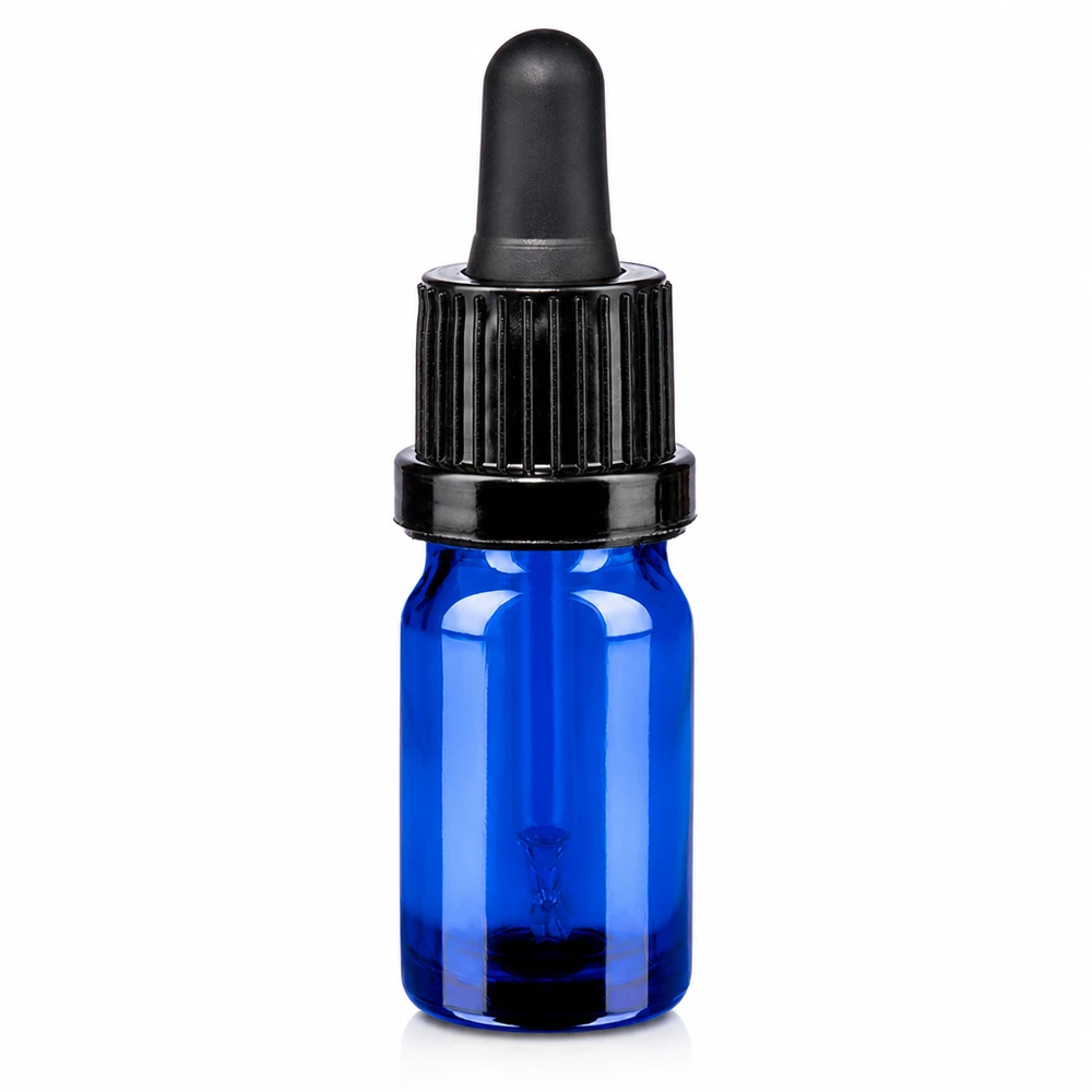 5 ml:n pipettipullo, sininen, musta korkki OV BlueLine UT18/5