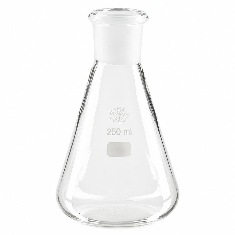 Erlenmeyer-pullo 250ml, jossa on vakiohiottu liitos (29/32).