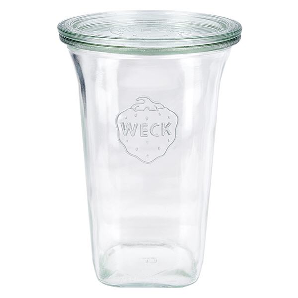 795ml Quadro-purkki, jossa on lasikansi WECK RR100.
