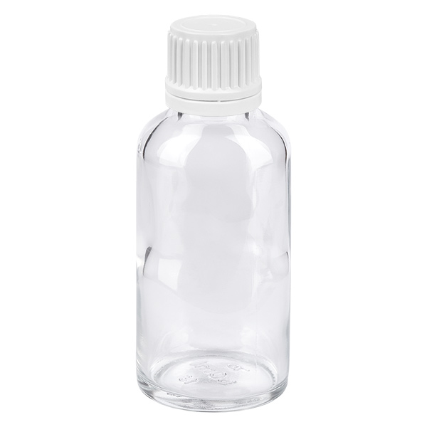 30ml pullo 11mm ruuvikorkki valkoinen peukaloinnin estävä korkki ClearLine UT18/30 30ml pullo 11mm ruuvikorkki valkoinen peukaloinnin estävä korkki ClearLine UT18/30