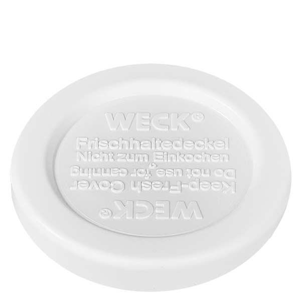 WECK Fresh-keeping-kansi RR40 WECK RR40 keep-fresh kansi valkoinen muovista säilykepurkeille säilykkeiden ilmatiiviiseen sulkemiseen.