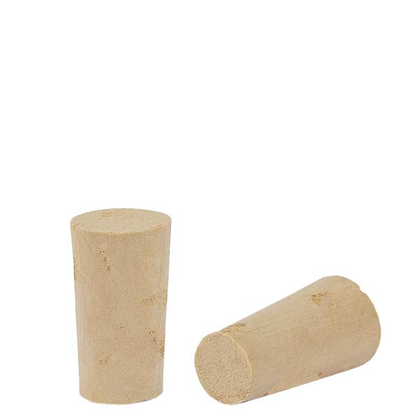 Korkkitulppa 10 mm:n aukkoon (ø9/12, H=21,5 mm).