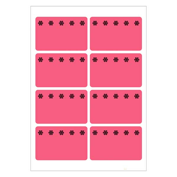 Pakastetarrat punaiset (48 tarraa) 26x40mm. Pakastetarrat punaiset (48 tarraa) 26x40mm.