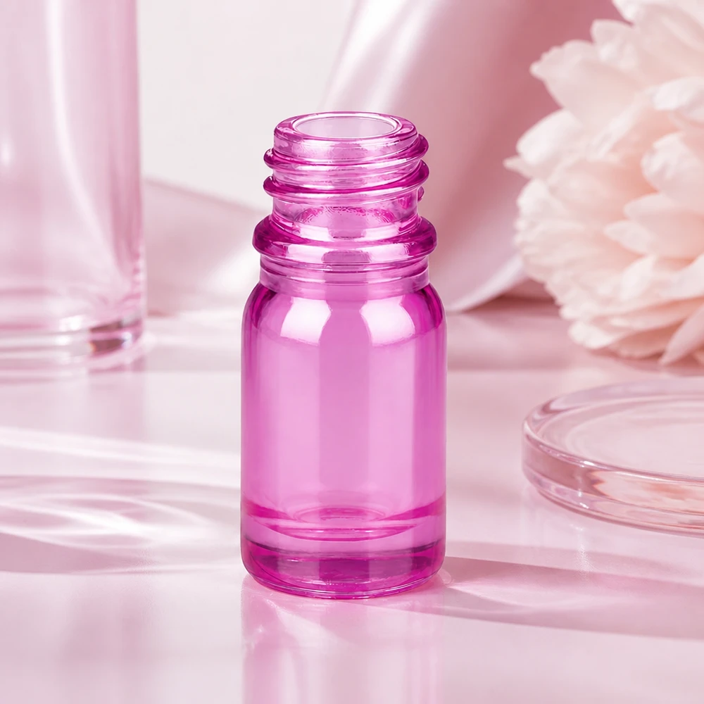 Violetti 5ml PurpleLine apteekkipullo UT18/5 korkealaatuisesta borosilikaattilasista tarkkaan annosteluun.