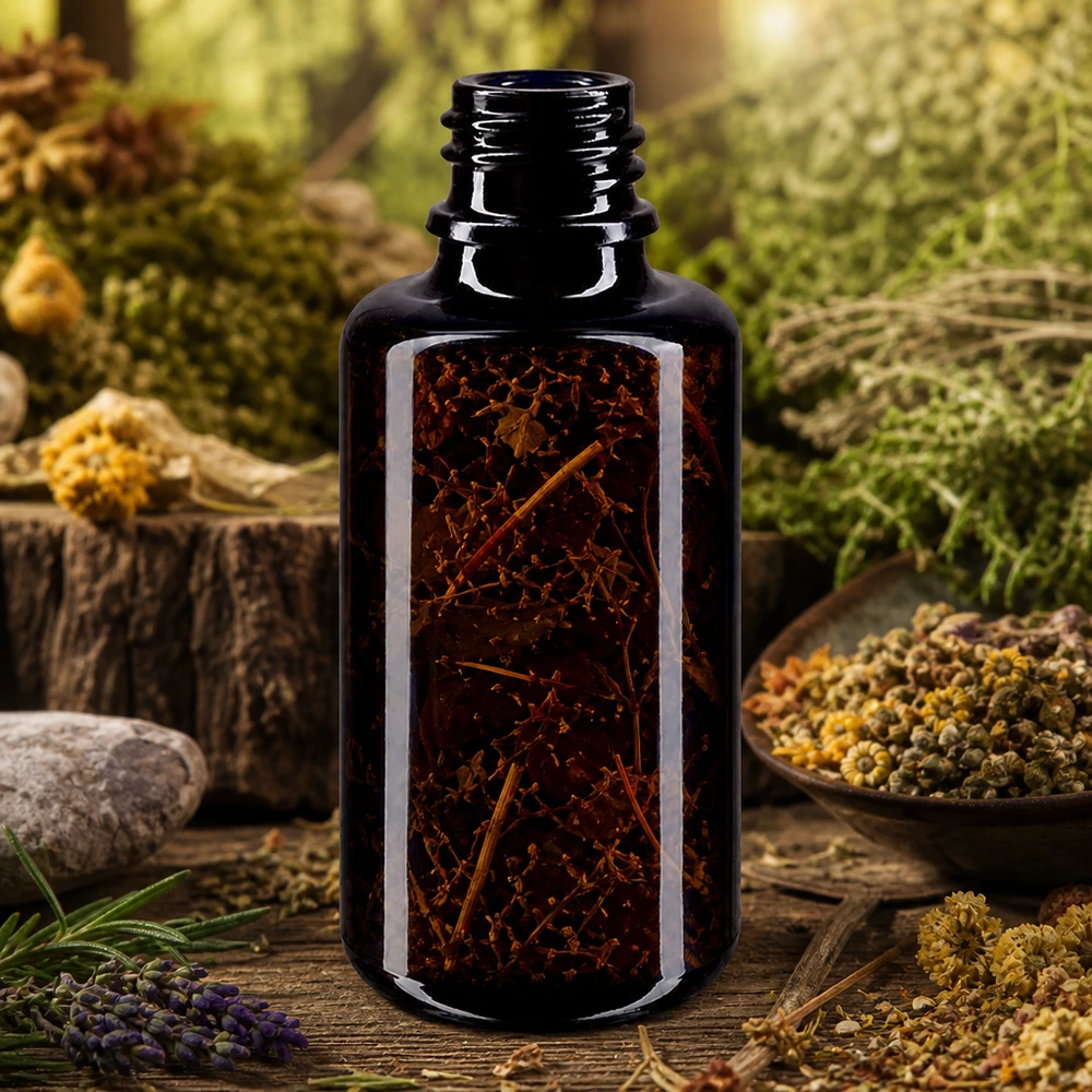 Apteekkarin tippapullo Orion 30ml valmistettu Miron violetista lasista ammattikäyttöön.