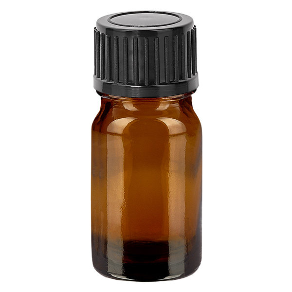 5ml pullo 11mm kierrekorkki musta standardi BrownLine UT18/5