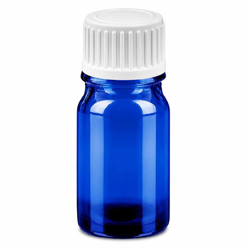 5ml tippapullo sininen valkoisella korkilla tarkkaa annostelua varten 0.9mm aukko
