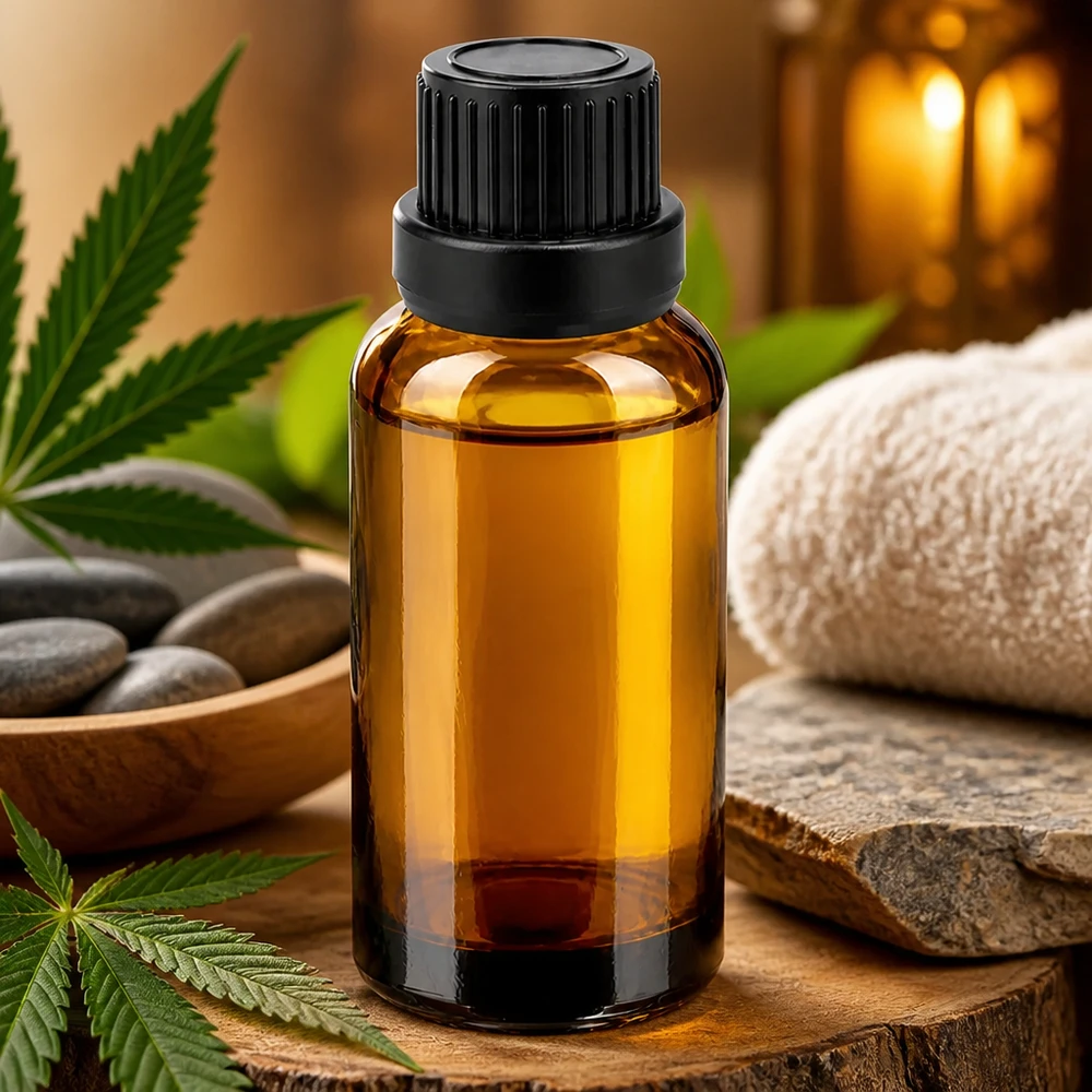 Pienikokoinen 30ml tippapullo tyylikkäässä ruskeassa lasissa, jossa on musta korkki jokapäiväiseen käyttöön.