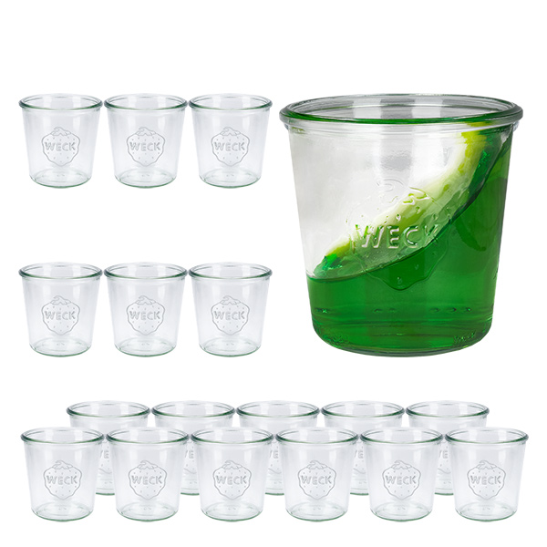 18 Weck-purkin 580 ml:n tumblereiden sarja. 18 Weck-purkin 580 ml:n tumblereiden sarja.