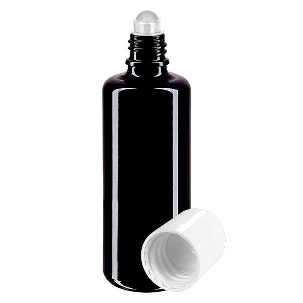 Apteekkipullo viol 100ml roll-on korkki valkoinen Apteekkipullo viol 100ml roll-on korkki valkoinen