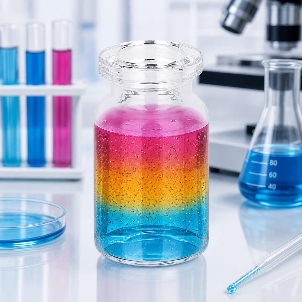 Kleines Klarglas Fläschchen 5ml Injektionsbehälter mit glatter Zylinderwandung und breitem Mündungsrand