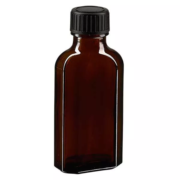 50 ml Meplatin ruskea ruuvikorkki, jossa on LKD-sulkukiekko: LKD-sulkukiekko