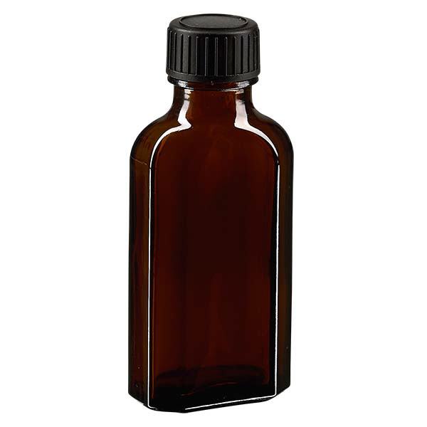 50 ml Meplatin ruskea ruuvikorkki, jossa on LKD-sulkukiekko: LKD-sulkukiekko