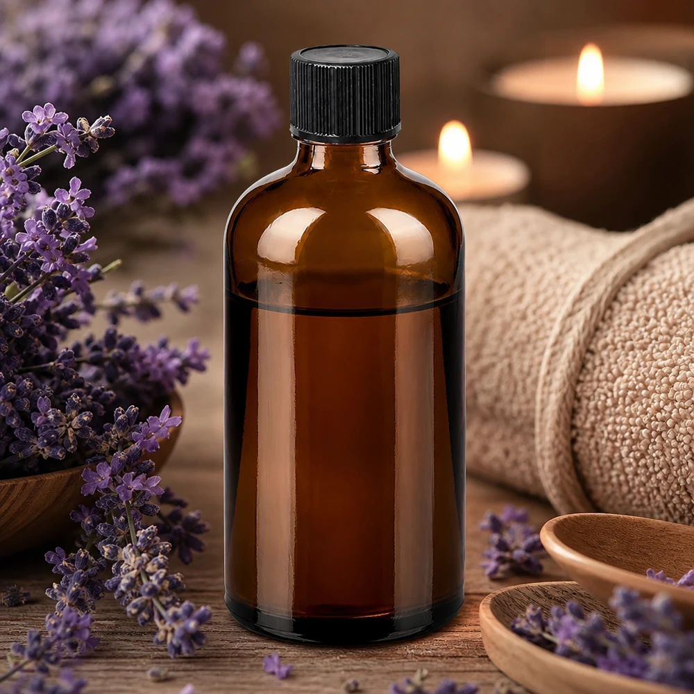 100ml BrownLine tippapullo ruskealla lasilla UV-suojaus valolle herkille aineille.