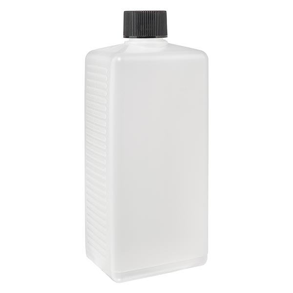 500ml neliönmuotoinen pullo PE luonnollinen, korkilla 500ml neliönmuotoinen pullo PE luonnollinen, korkilla