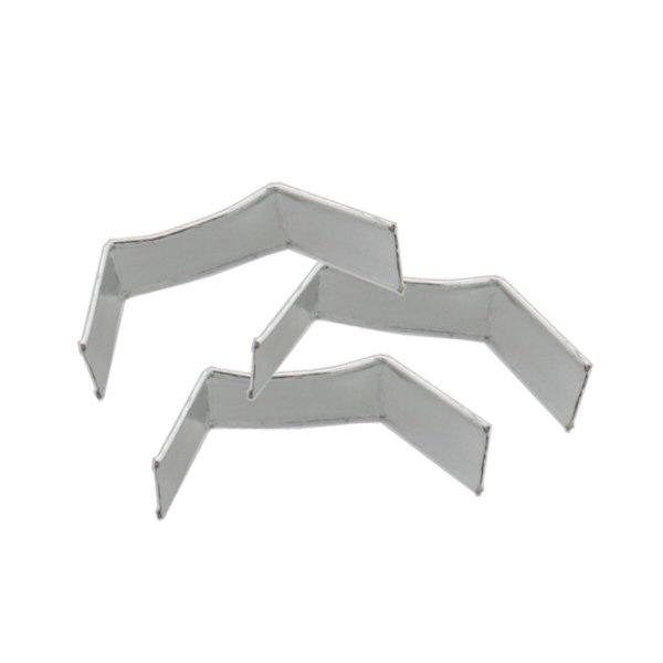 U-klipsi teippikiinnike hopea (100 kpl:n pakkaus) 33mm U-klipsi teippikiinnike hopea (100 kpl:n pakkaus) 33mm