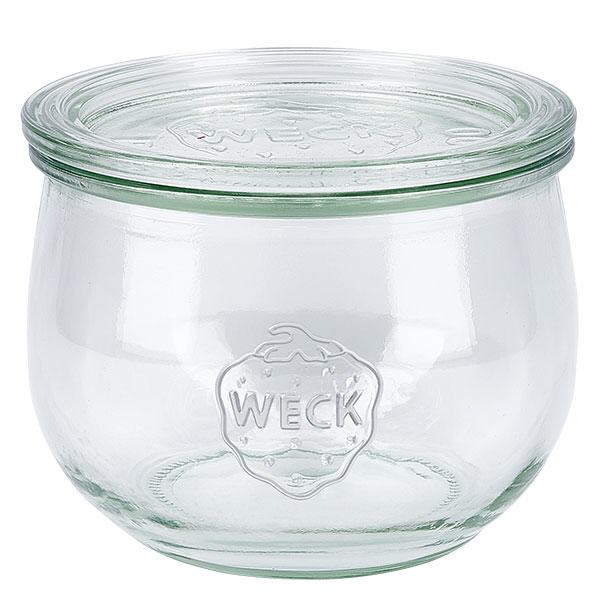 580ml tulppaanipurkki lasikannella WECK RR100 580ml WECK tulppaanipurkki lasikannella RR100 säilöntäpurkki läpinäkyvä, WECK-logolla koristeltu säilytys- ja varastointipurkki.