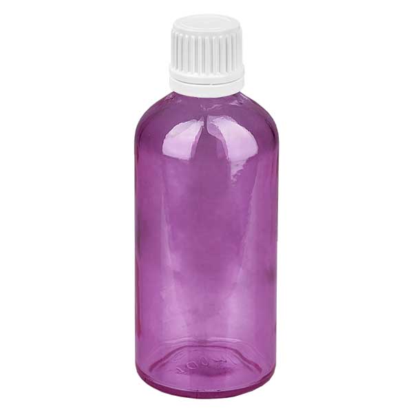 100ml pullo 11mm kierrekorkki valkoinen Alkuperäinen kierrekorkki PurpleLine UT18/100