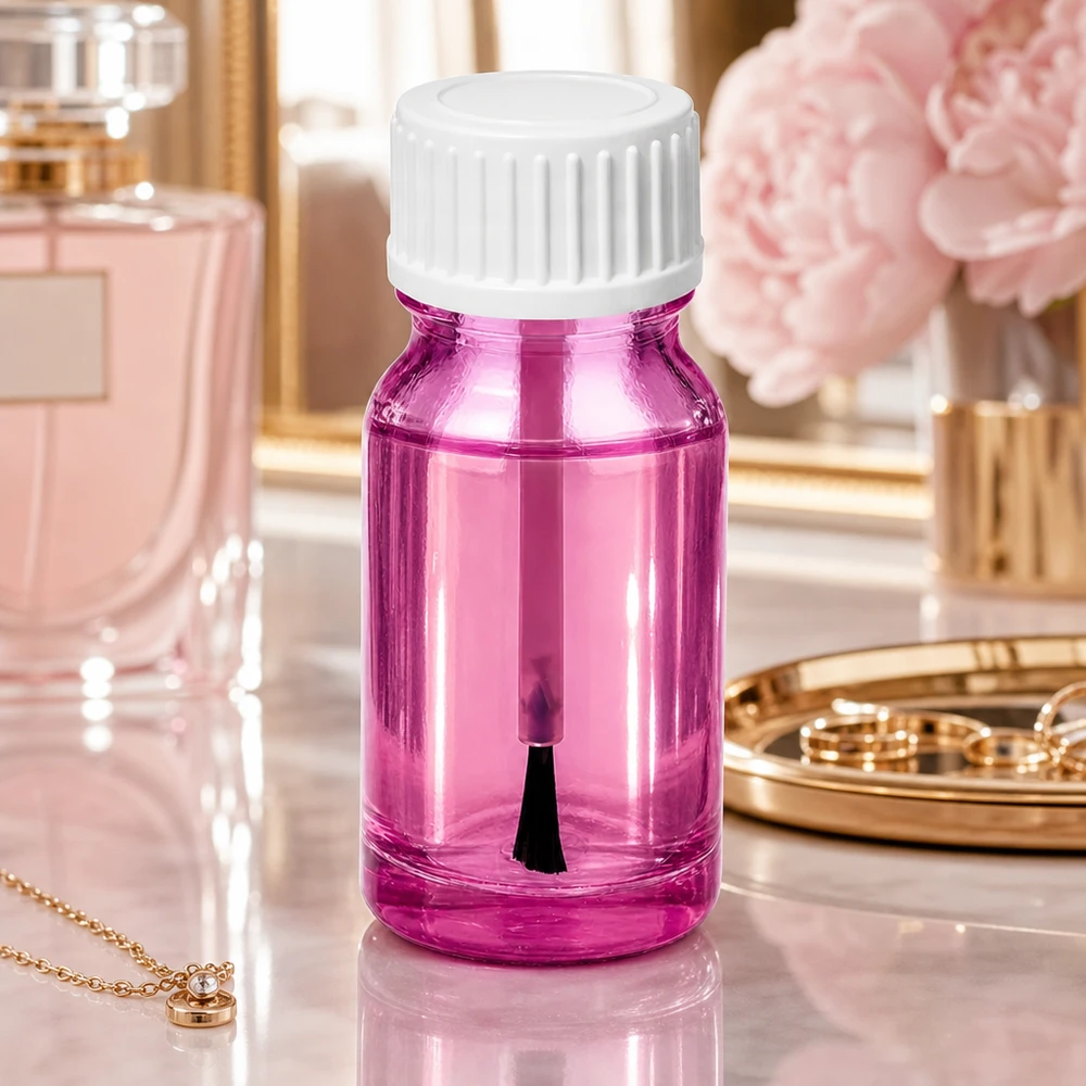 10ml sivellinpullo valkoinen vakio PurpleLine UT18/10 valkoinen standardi 10 ml:n sivellinpullo läpinäkyvää lasia valkoisella korkilla STD PurpleLine UT18/10