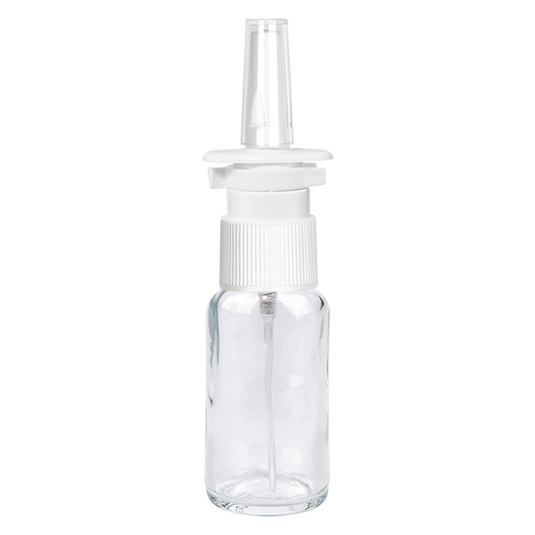20ml nenäsumutinpullo valkoinen/läpinäkyvä vakiosulkimella ClearLine UT18/20 ClearLine UT18/20