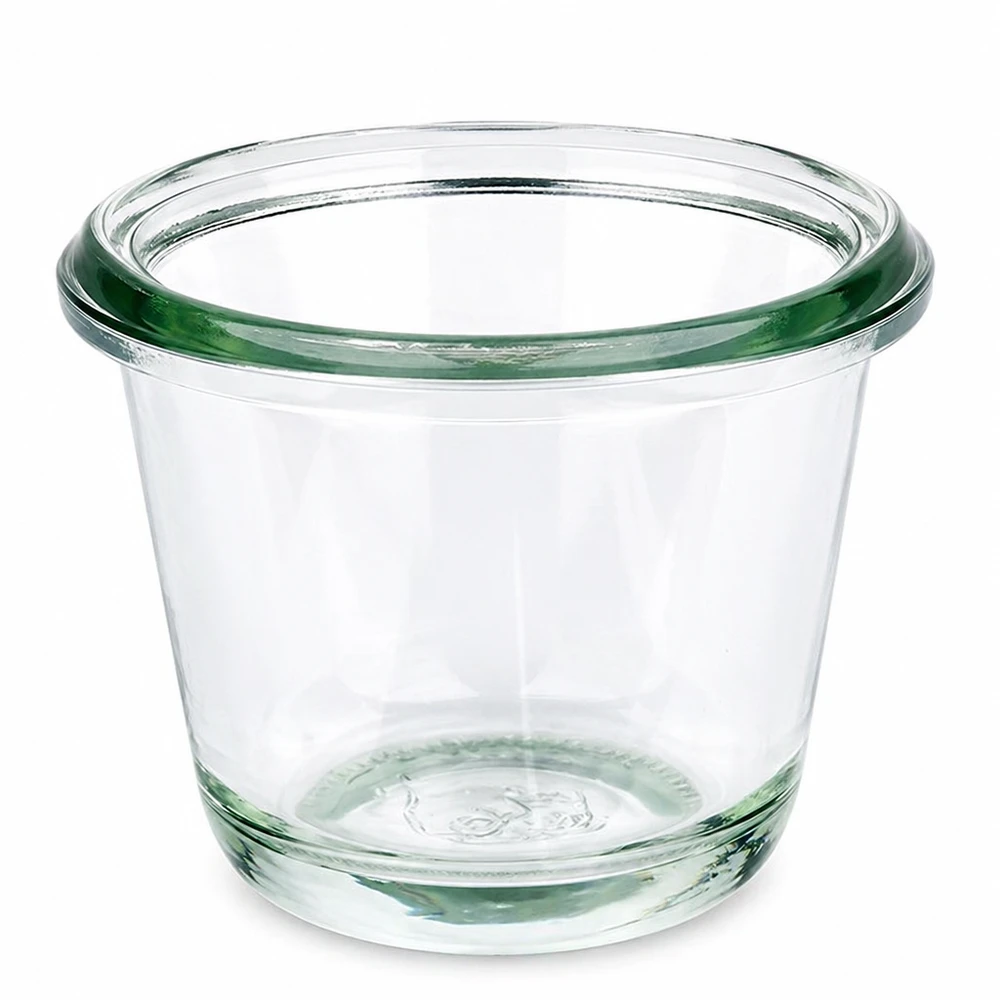 80ml Gughugelpurkki WECK RR60 täydellinen 80ml Gughugelpurkki WECK RR60 Tyhjä 80ml WECK gourmet-purkki RR60 kirkkaasta lasista, jossa on tyypillinen helmiäinen reunus säilöntään ja purkitukseen.