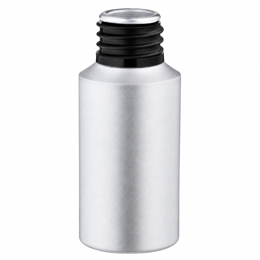30ml värjätty alumiinipullo mattahopeaa eteerisiä öljyjä ja kosmetiikkaa varten.