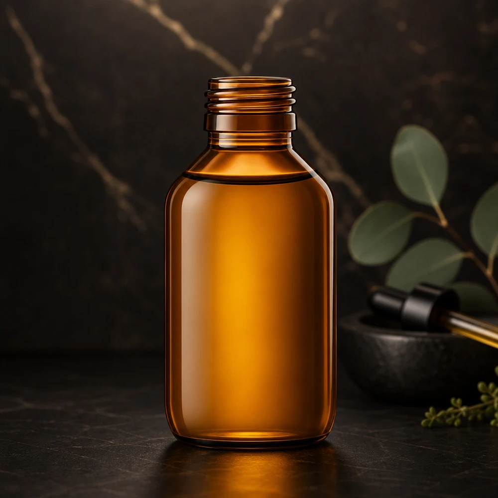 100ml lääkepullo ruskea, ilman korkkia PP28 ApoGlas Meripihkanvärinen 100ml lasipullo PP28-kierteellä farmaseuttisiin sovelluksiin ilman korkkia.