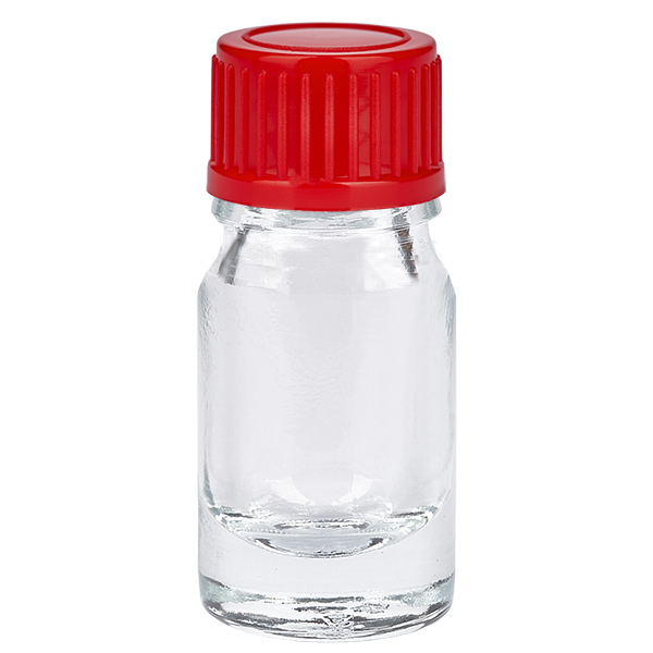 5ml pullo 11mm kierrekorkki punainen Standard ClearLine UT18/5 5ml pullo 11mm kierrekorkki punainen Standard ClearLine UT18/5