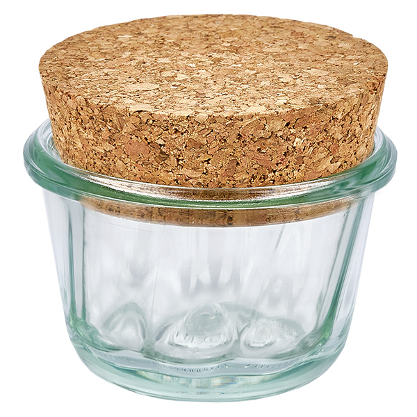 165ml Gugelhupf-purkki WECK RR80 korkilla luonnonmukainen 165ml Gugelhupf-purkki WECK RR80 korkilla luonnonmukainen