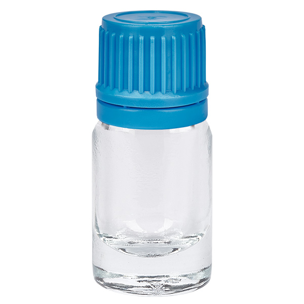 5ml pullo 11mm kierrekorkki sininen väärentämisen estävä korkki ClearLine UT18/5 5ml pullo 11mm kierrekorkki sininen väärentämisen estävä korkki ClearLine UT18/5
