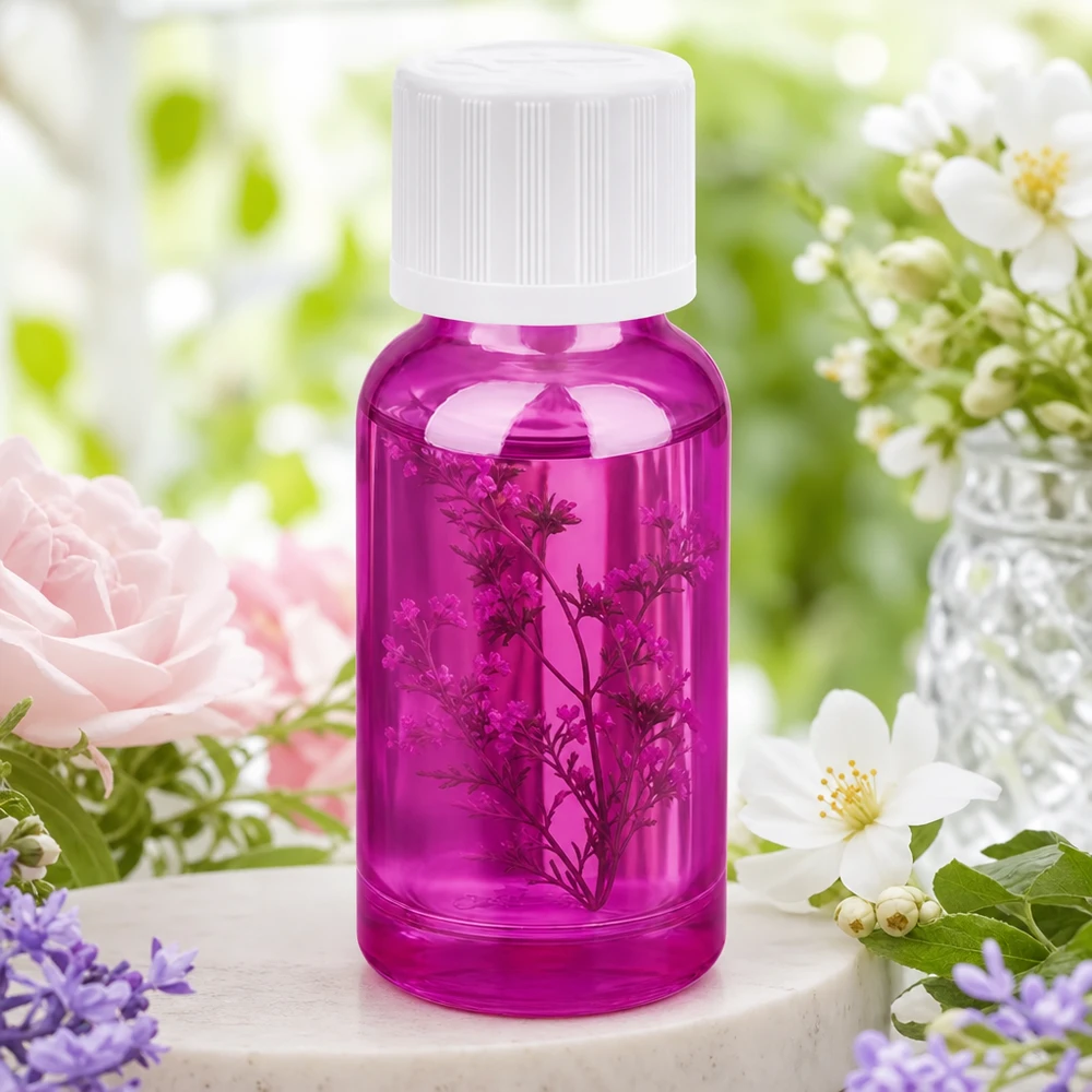 20ml tippapullo 1,2mm valkoinen vakiovarusteinen lapsiturvallinen PurpleLine.UT18/20 Kätevä 20ml tippapullo eloisassa violetissa värissä, jossa on kasviperäistä sisältöä luonnollisille esansseille.