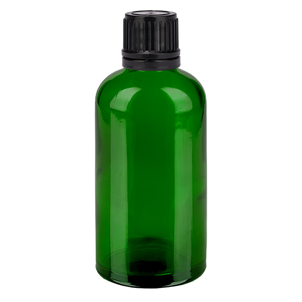 100ml Globul-pullo 3mm kaaderengas musta sinetöity sulkeminen GreenL. UT18/10