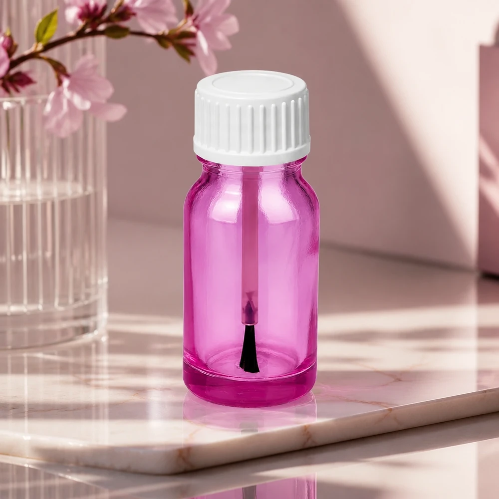 10ml harjauspullo läpinäkyvää muovia, jossa valkoinen korkki STD PurpleLine UT18/10