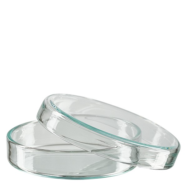 Kirkkaasta laboratoriolasista valmistettu 60 mm:n petrimalja mikro-organismien ja soluviljelmien viljelyyn. Korkeus 15 mm