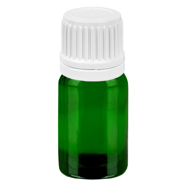 5ml tippapullo 0.7mm valkoinen tamper-evident korkki GreenLine UT18/5 5ml tippapullo 0.7mm valkoinen tamper-evident korkki GreenLine UT18/5