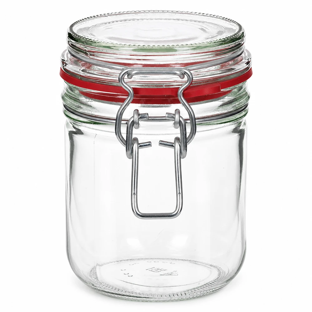 400 ml:n säilytyspurkki, tyyppi G, kauluslukolla UN.. 400 ml:n säilytyspurkki, jossa on käytännöllinen kääntyvä kansi elintarvikkeiden turvallista säilytystä varten.