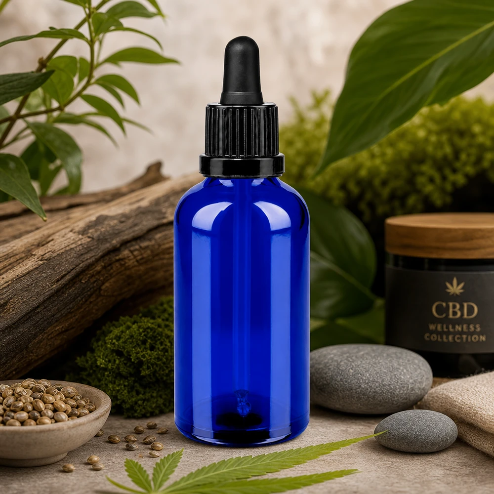 50ml pipettipullo musta väärentämisen estävä suljin BlueLine UT18/50 BlueLine UT18/50 Premium pipettipullo 50ml tyylikkäässä koboltin sinisessä värissä, jossa ergonominen musta tippakorkki.