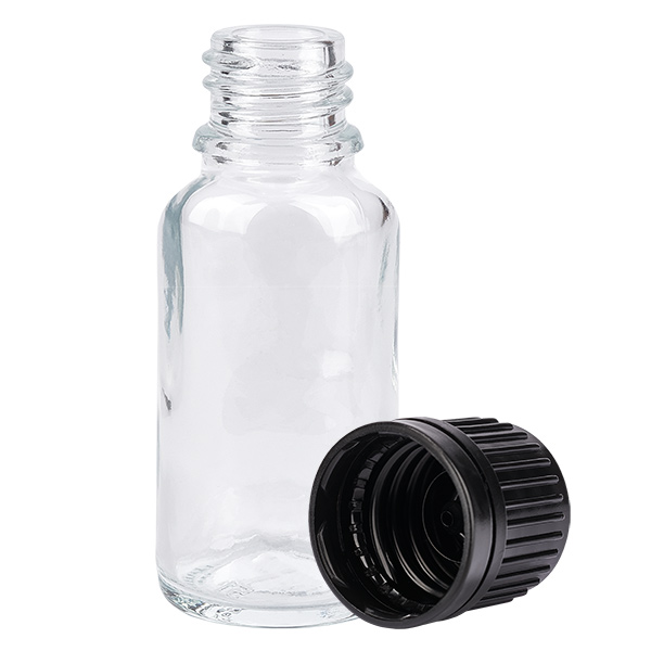 30ml pullo 11mm kierrekorkki musta tamper-evident korkki ClearLine UT18/30 30ml pullo 11mm kierrekorkki musta tamper-evident korkki ClearLine UT18/30